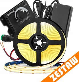Sada neonové COB LED pásky 12V 5m 4000K 60W - zdroj + ovladač
