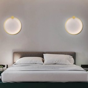 Toolight Toolight, LED nástenné svietidlo 40cm 17W APP1387-CW, zlatá lesklá, OSW-00911