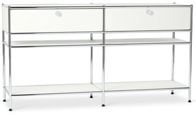 Kovový konzolový stolík »CN3« s 2 zásuvkami, biely