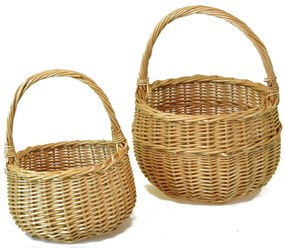 Prútený košík bolero Rozmery (cm): průměr 22 , v. 26