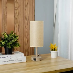 Brilagi - Stolová lampa s USB portom TABLON 1xE27/25W/230V béžová