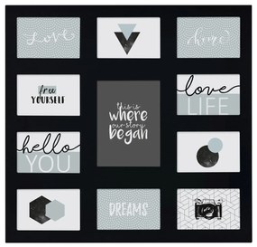 Nástenný fotorámik Gael Black 53x55 cm