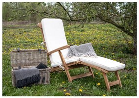 Biely bavlnený podsedák na exteriérové ležadlo House Nordic Arrecife