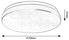 Rabalux 77140 - LED kúpeľňové stropné svietidlo so senzorom LOWAR 24W/230V 4000K IP44