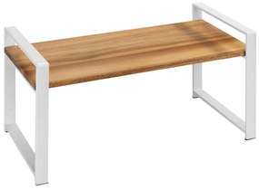 WENKO 53027100 - Polica LOUISA 40x20 cm biela/hnedá