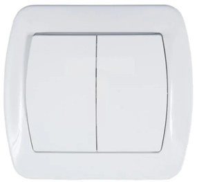 Dvojitý schodiskový vypínač AW6 biely