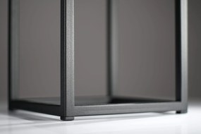 Čierny vysoký minimalistický kovový kvetináč 22X22X80 cm
