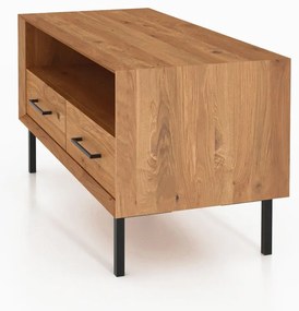 TV stolík z dubového dreva v prírodnej farbe 90x50 cm Abies - The Beds