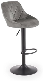 Barová stolička Henrietta (sivá + čierna). Vlastná spoľahlivá doprava až k Vám domov. 1039561