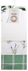 KUCHYNSKÁ UTIERKA LAVENDER SADA 3 KS 50X75 CM VZOROVANÉ
