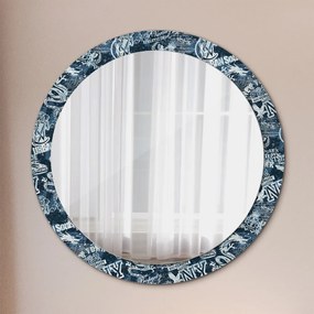 Okrúhle ozdobné zrkadlo Koláž fi 90 cm