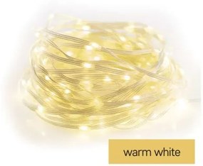 LED vánoční řetěz Dropi s časovačem 12 m teplá bílá