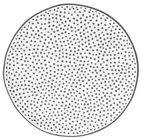 Dessert Plate 19 cm white / little dots in black