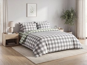 Obliečky z mikrovlákna COUNTRY CHECK zeleno-sivé Rozmer obliečky: 70 x 90 cm | 140 x 200 cm