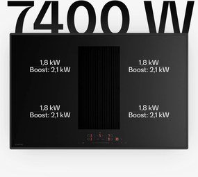 Klarstein Velaire indukčná varná doska s integrovaným digestorom Elegantná, minimalistická, výkonná 8400 W 80 cm