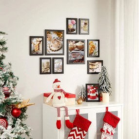 Rámy na obrazy, sada 10 rámov, čierne