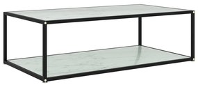 Konferenčný stolík, biely 120x60x35 cm, tvrdené sklo