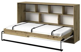 Sklápacia posteľ horizontálne Nero 16 – Biely Lesk