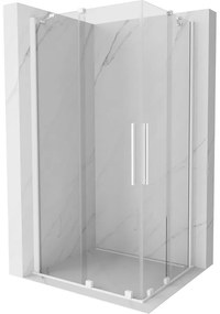Mexen Velar Duo, sprchový kút s posuvnými dverami 100(dvere) x 90(dvere) cm, 8mm číre sklo, biela, 871-100-090-02-20