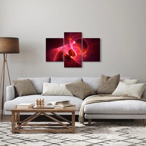 Moderný obraz ružovej abstrakcie (90x60 cm)