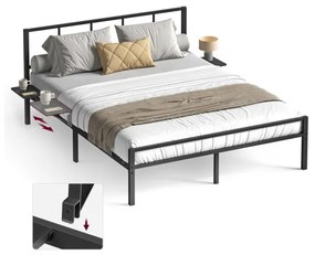 Kovová manželská posteľ 140 cm RMB194BD01