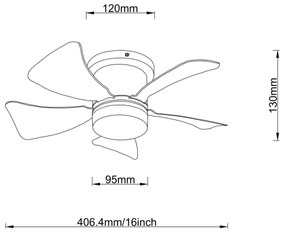 Globo 03609H - LED Stmievateľný stropný ventilátor HINES LED/10W/230V + DO hnedá