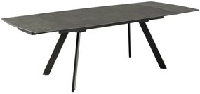 Jedálenský keramický rozkladací stôl Blackburn 160/240 cm čierny