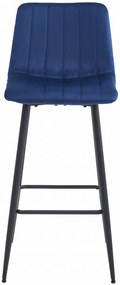 Prehouse Barová stolička POZZA - modrý zamat