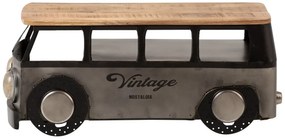 furniture-nabytek.cz - Masívny konferenčný stolík Camper z kovu a dreva, lakovaný, šedá farba