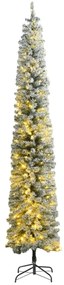 Úzky vianočný stromček 300 LED, zasnežený 300 cm 3210206