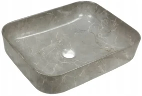 Invena Florina, keramické umývadlo 51x40x13 cm, imitácia kameňa, INV-CE-40-705-C