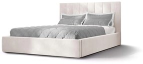 GM Manželská posteľ s vysokým čelom DENVER - krémová Rozmer: 140x200
