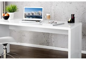 PC - stolík 15806 120x60cm Biely vysoký lesk  - Komfort-nábytok