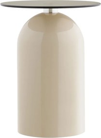 Okrúhly odkladací stolík so sklenenou doskou ø 40 cm Ravello – House Nordic