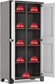 KIS Titan 009761BKGL Vysoká skriňa, delená, šírka 80 cm