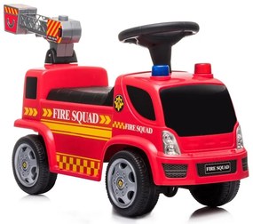LEAN CARS Odrážadlo hasičské auto na baterky s bublinami červené