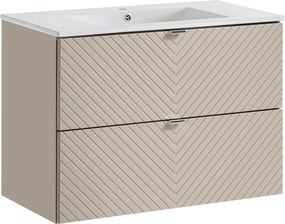 Comad Kúpeľňová skrinka s keramickým umývadlom Viva Cashmere 80 cm - kašmír