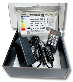 ECOLIGHT COB LED pásik 35W - 24V - 320 - 5M - 3000k - teplá biela + diaľkový ovládač