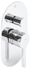 Sprchová a vaňová batéria SAT Fusion vrátane podomietkového telesa chróm SATBSFU215TCH, 1 ks