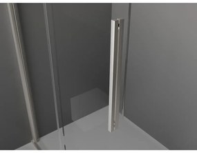 Mexen Velar, sprchová zástena s posuvnými dverami Walk-in 70 x 200 cm, 8mm sklo námraza, brúsená oceľ, 871-070-000-33-97