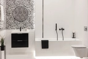 Kuchinox ARES, ručná bodová sprchová súprava, čierna matná, LAV-NKS_70AD