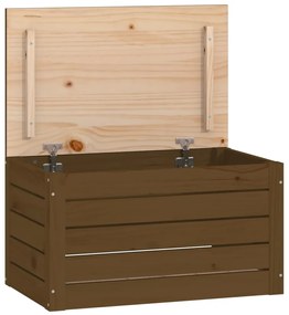 vidaXL Úložný box medovo-hnedý 59,5x36,5x33 cm masívna borovica