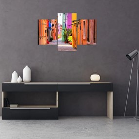 Obraz farebné talianskej uličky (90x60 cm)