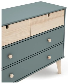 Detská komoda sivozelená 100x81x40 cm Estefania – Marckeric