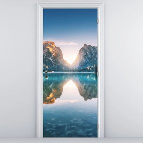 Fototapeta na dvere - Horské jazero (95x205cm)