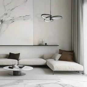 LED luster na lanku RIBBON LED/25W/230V 4000K čierny