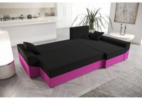 Elegantná rohová sedacia súprava DAGMAR - hnedá / tmavohnedá