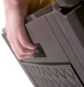 InternetovaZahrada - Úložný box P1 - 119 x 48 x 60cm - hnedá