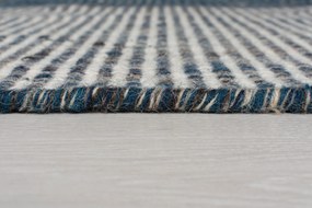 Flair Rugs koberce Ručne všívaný kusový behúň Infinite Indira Blue - 60x200 cm