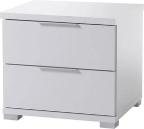 Nočný stolík s 2 zásuvkami Smilla, výška 43 cm, biely